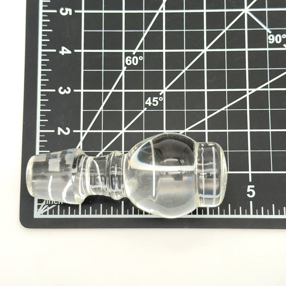 Vintage Decanter Stopper Solid Clear Glass Barware For 1” Mouth - Picture 3 of 5